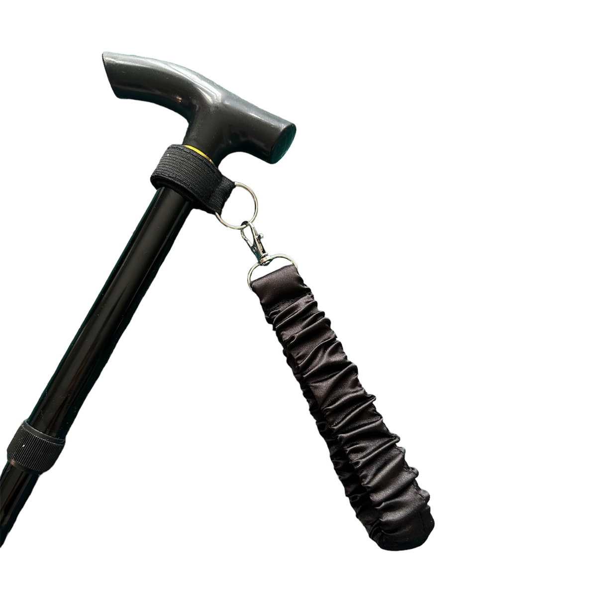 Black Satin - Wrist Strap For walking Sticks & Canes