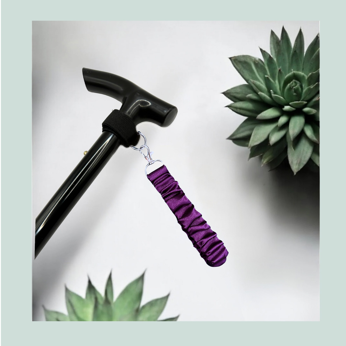 Purple Satin - Wrist Strap For walking Sticks & Canes