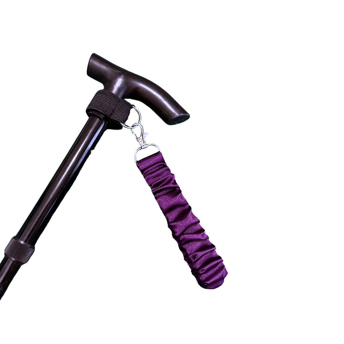 Purple Satin - Wrist Strap For walking Sticks & Canes