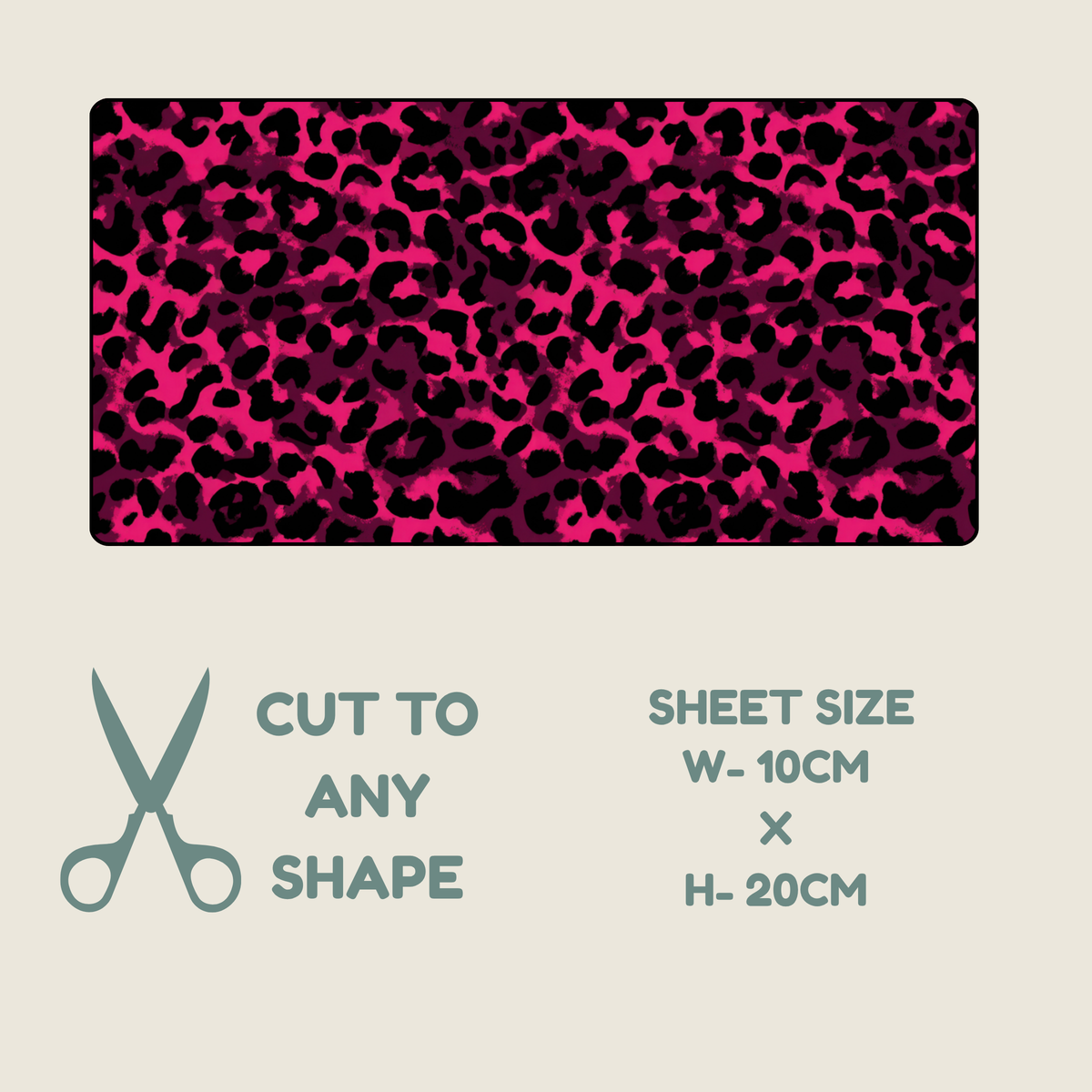 Hot Pink Animal Print Tubie Tape | Hypoallergenic