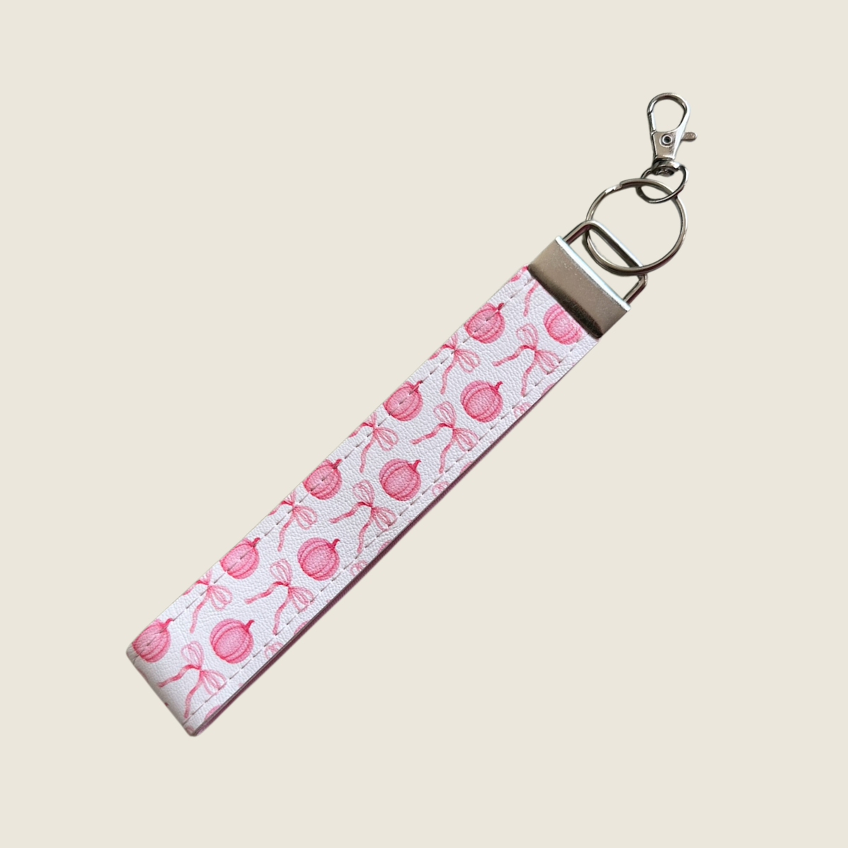 Pink Pumpkins - Faux Leather Wrist Strap For walking Sticks & Canes