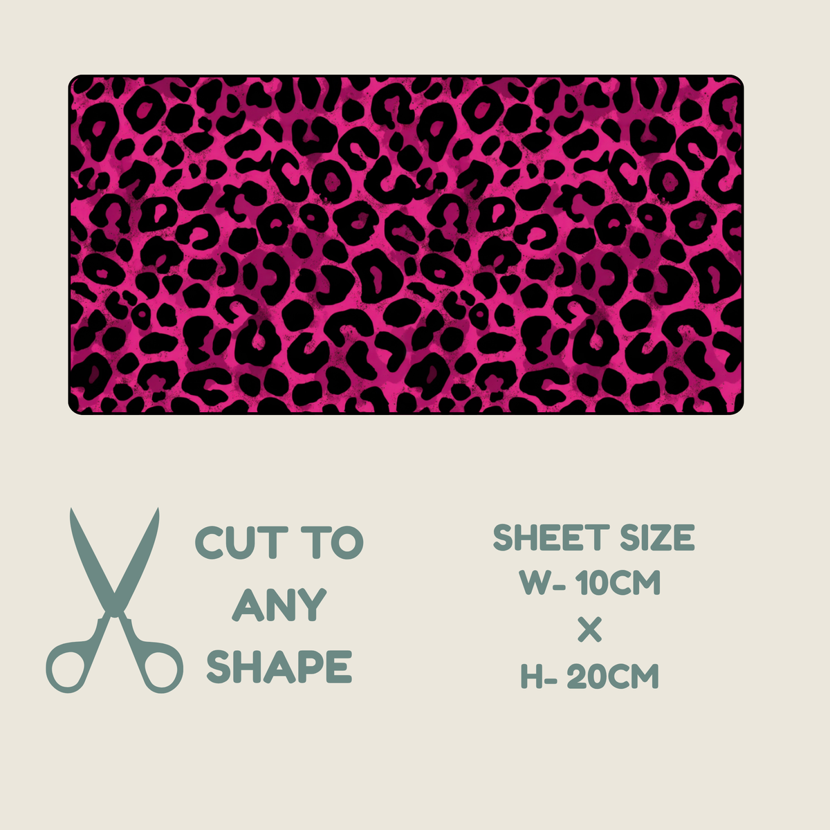 Hot Pink Animal Print Tubie Tape | Hypoallergenic