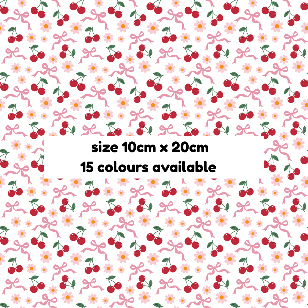 Hypoallergenic Tape-CHERRIES AND BOWS Floral