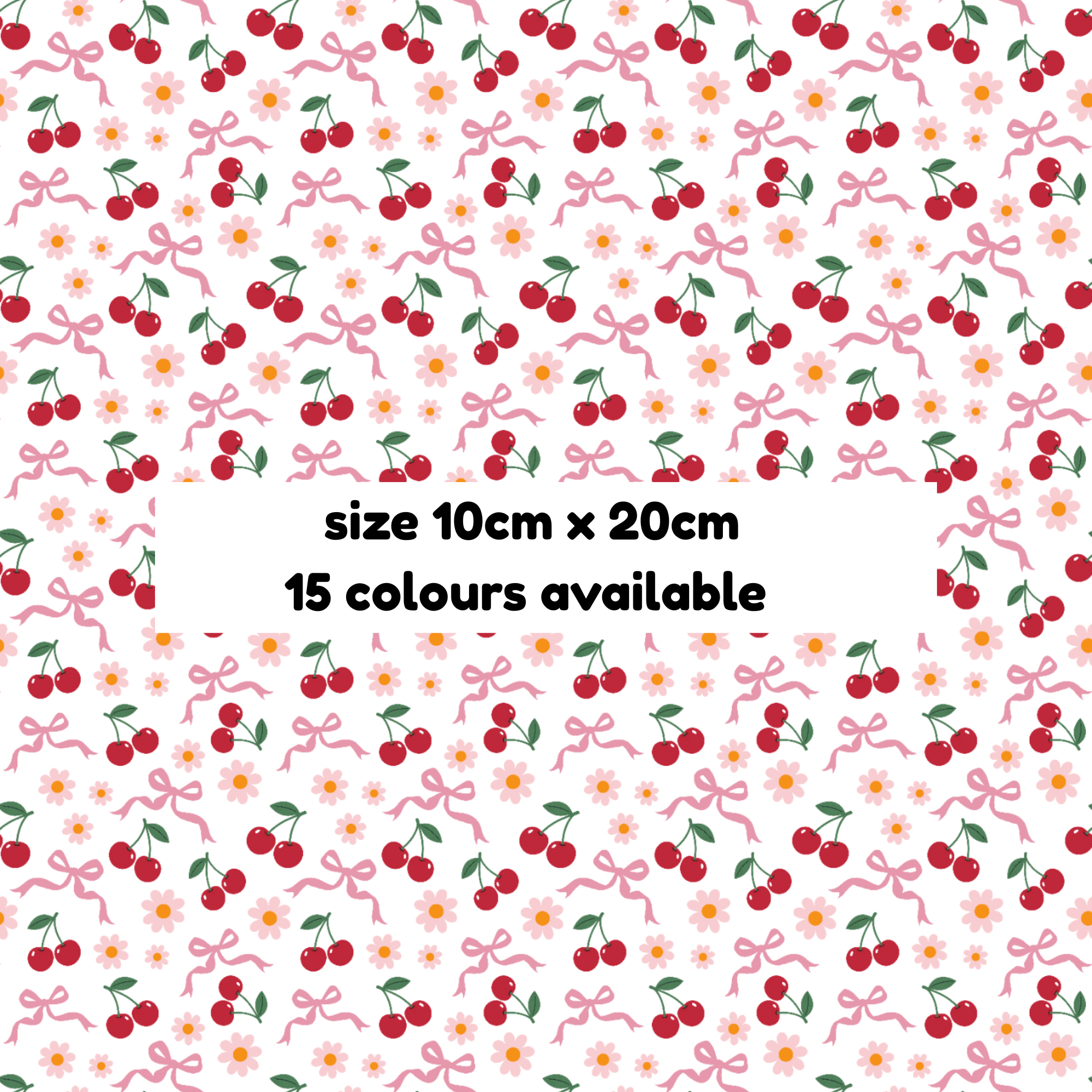Hypoallergenic Tape-CHERRIES AND BOWS Floral