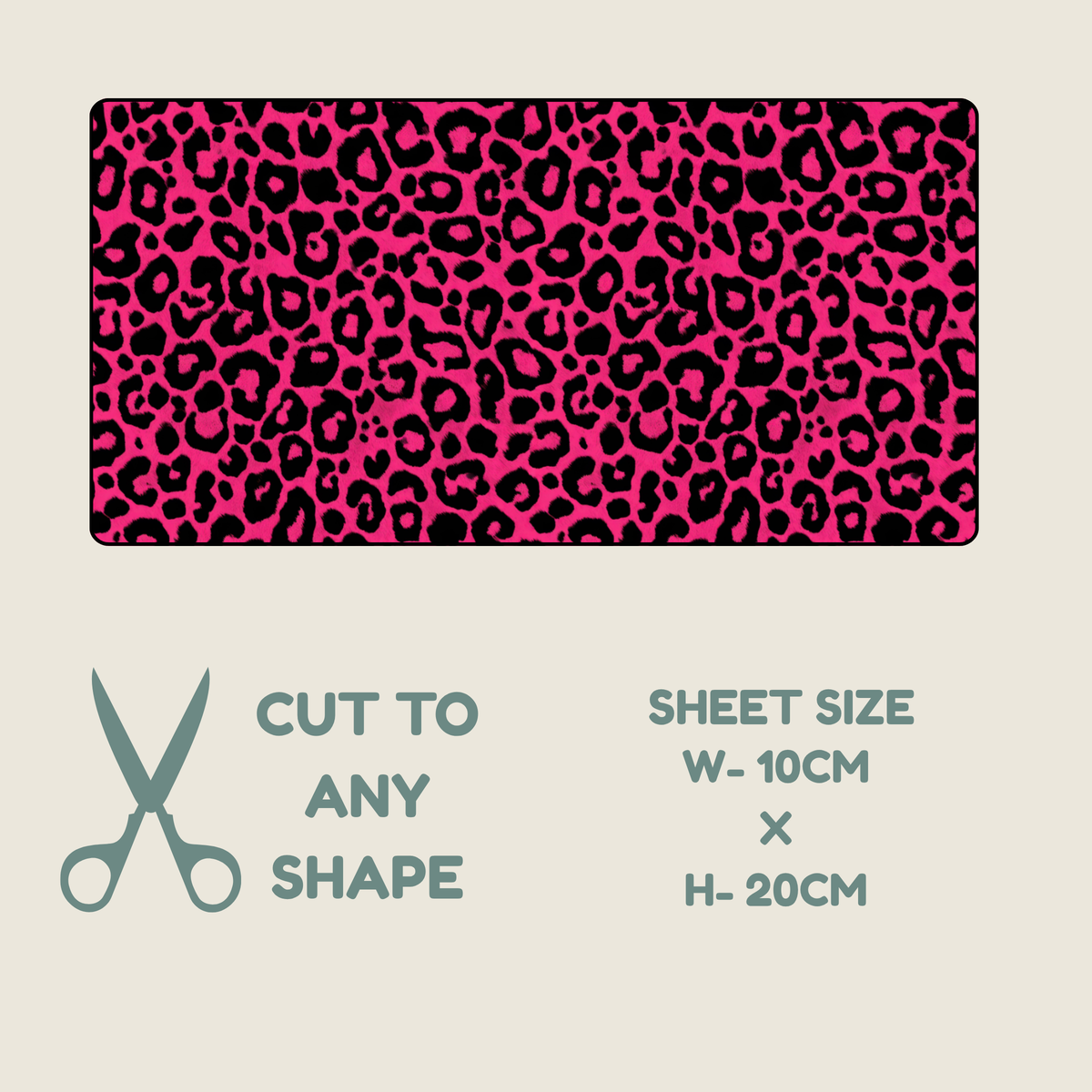 Hot Pink Animal Print Tubie Tape | Hypoallergenic