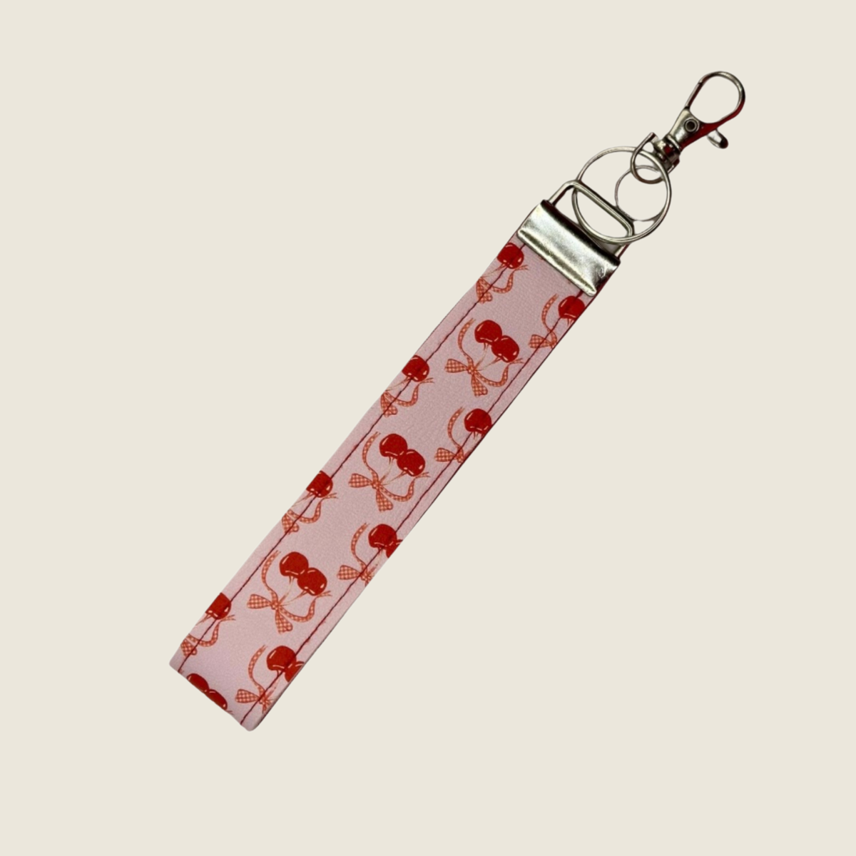 Cherry Bows - Faux Leather Wrist Strap For walking Sticks & Canes