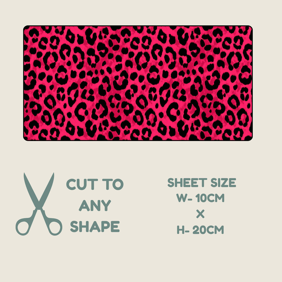 Hot Pink Animal Print Tubie Tape | Hypoallergenic