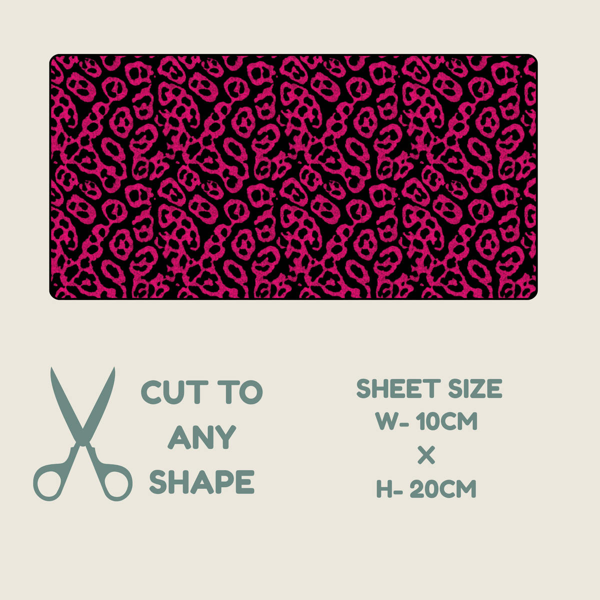 Hot Pink Animal Print Tubie Tape | Hypoallergenic