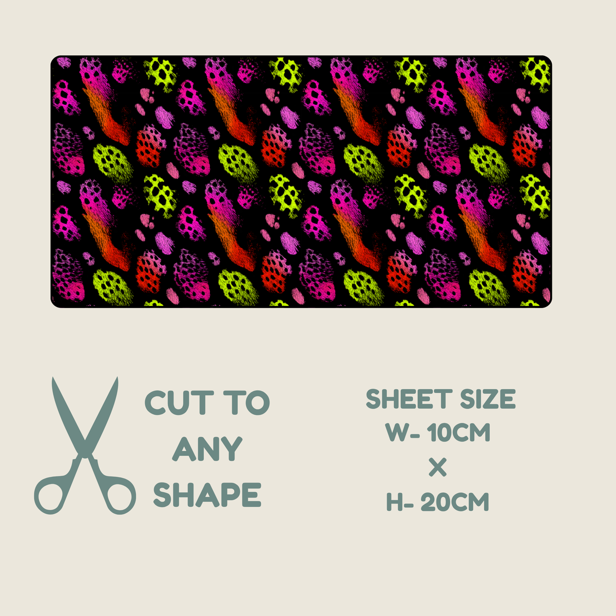 Neon Animal Print Tubie Tape | Hypoallergenic