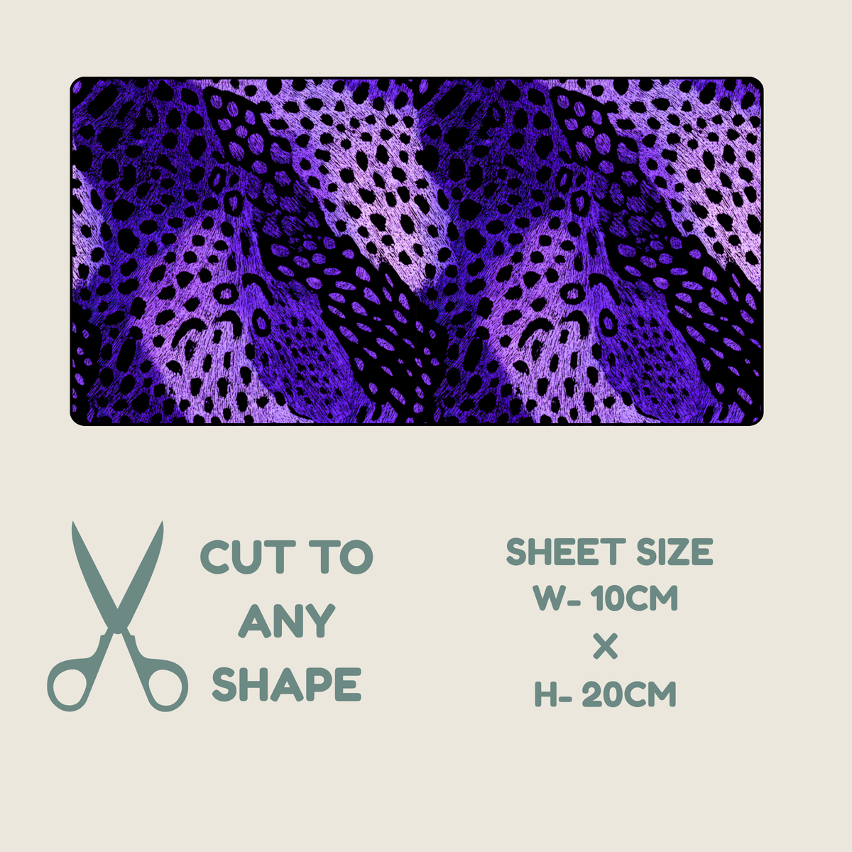 Purple Animal Print Tubie Tape | Hypoallergenic