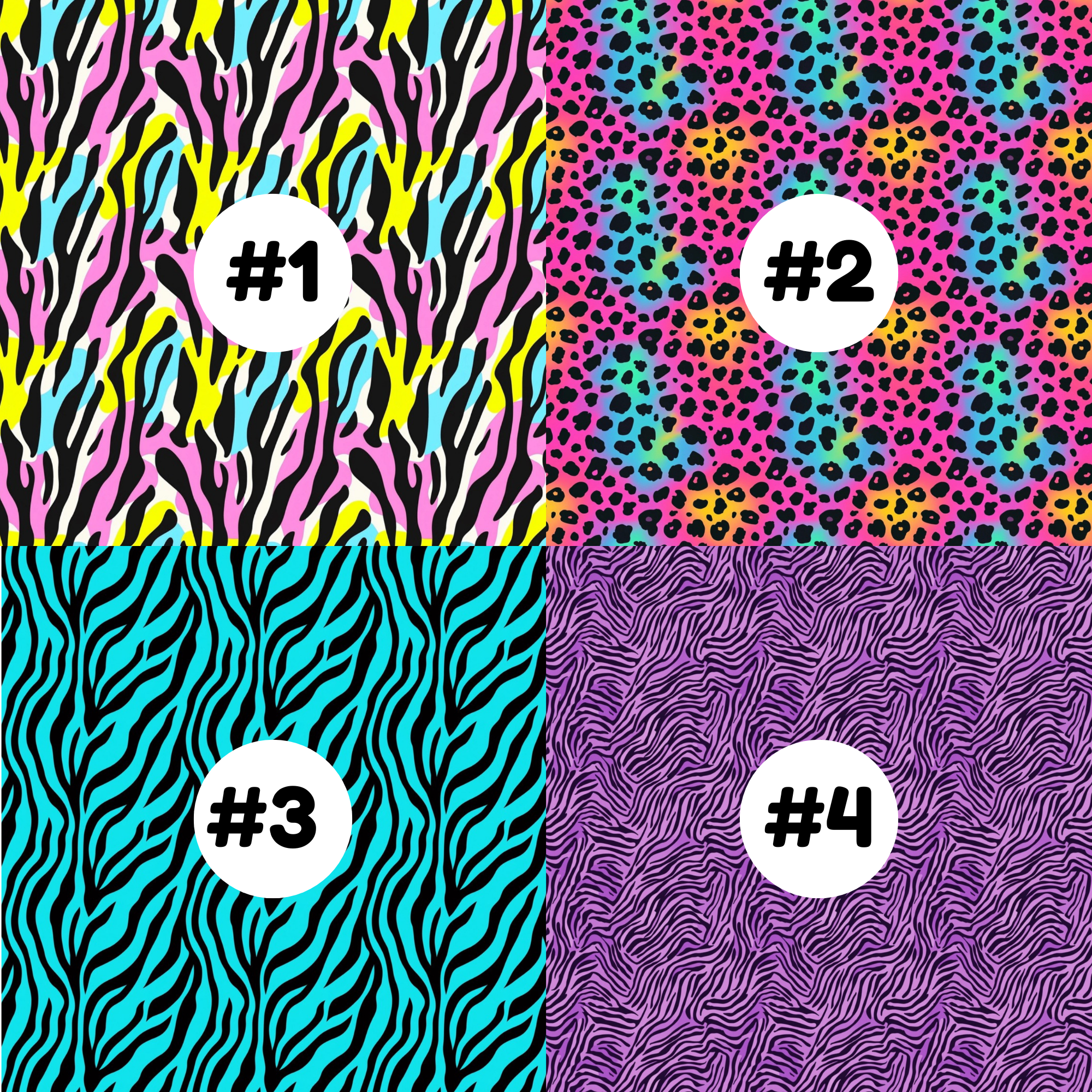 Hypoallergenic Tape-BRIGHT Animal Prints