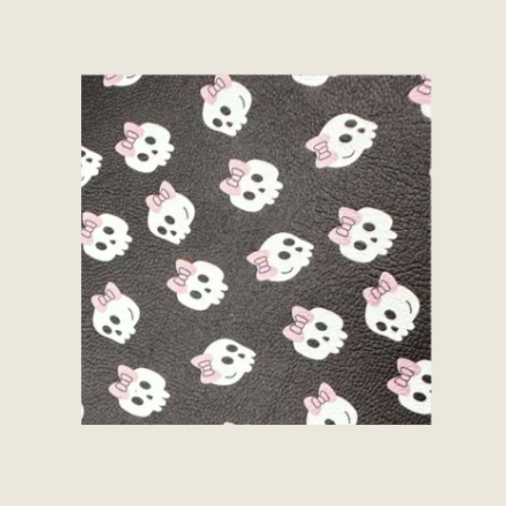 Cute Skulls - Faux Leather Wrist Strap For walking Sticks & Canes