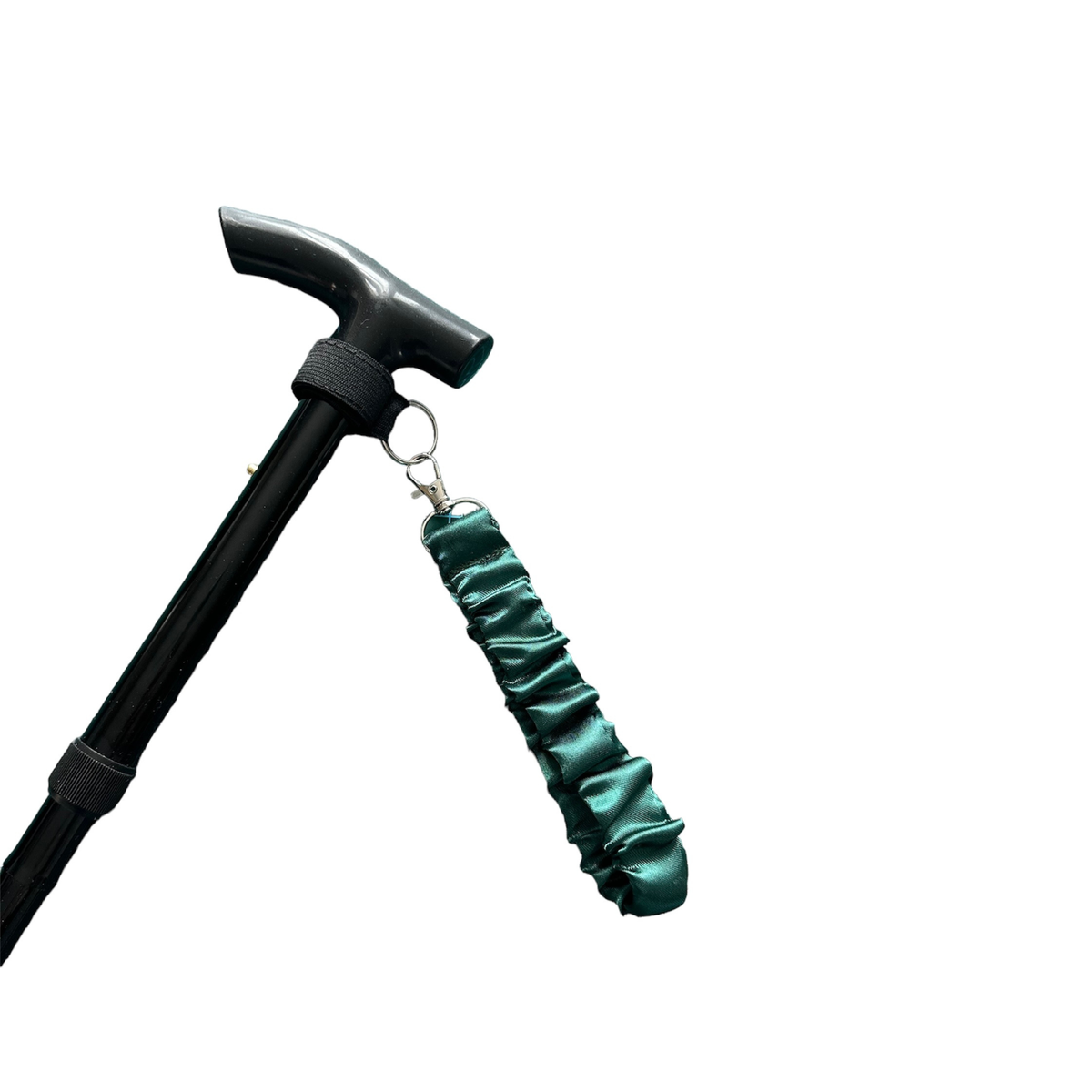 Bottle Green Satin - Wrist Strap For walking Sticks & Canes