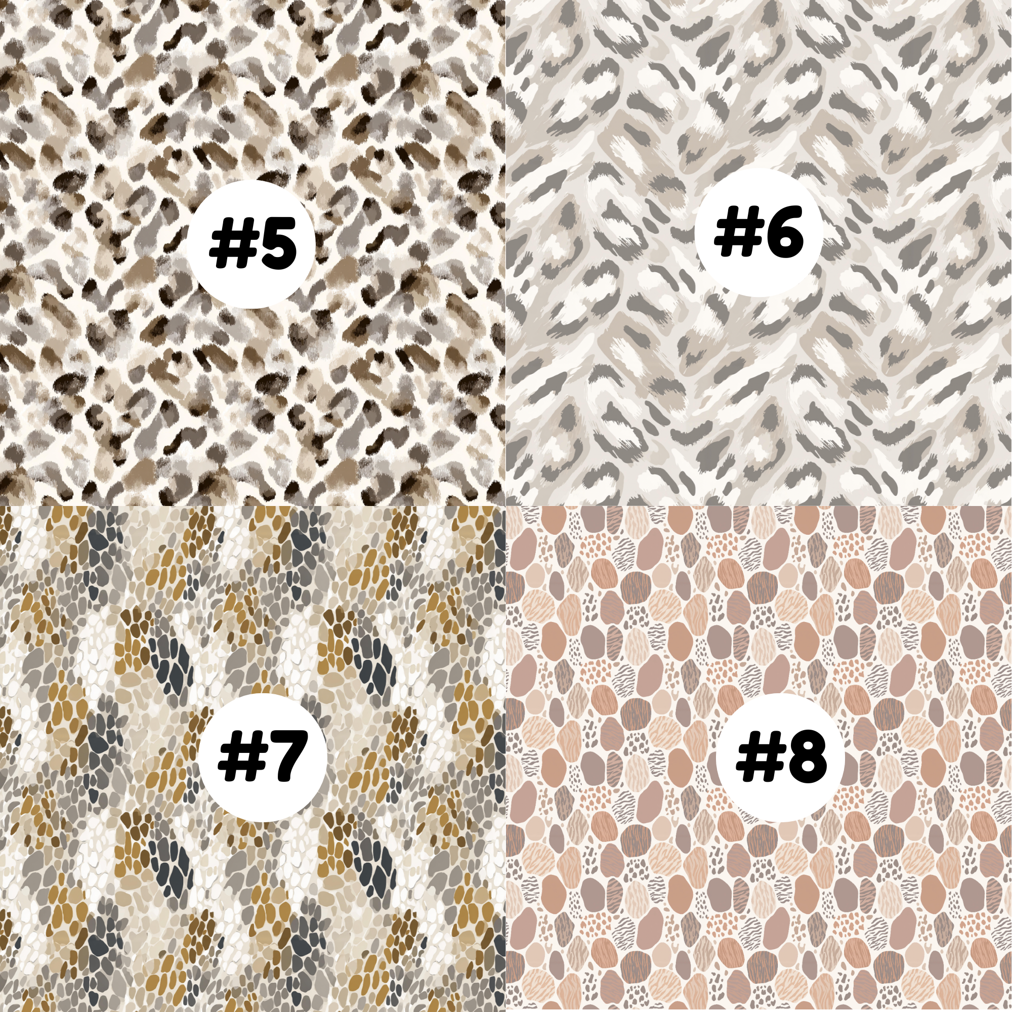 Hypoallergenic Tape-Neutral Animal Prints