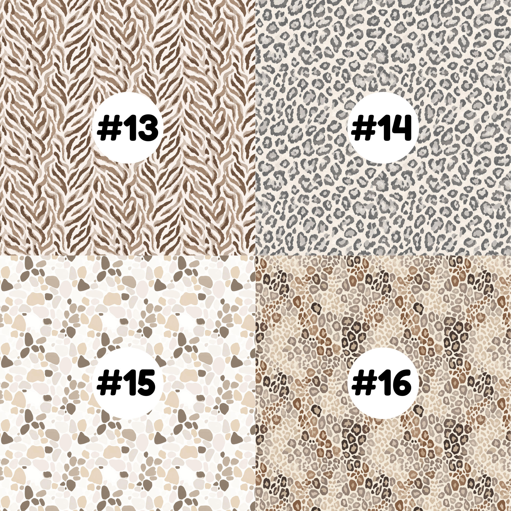 Hypoallergenic Tape-Neutral Animal Prints
