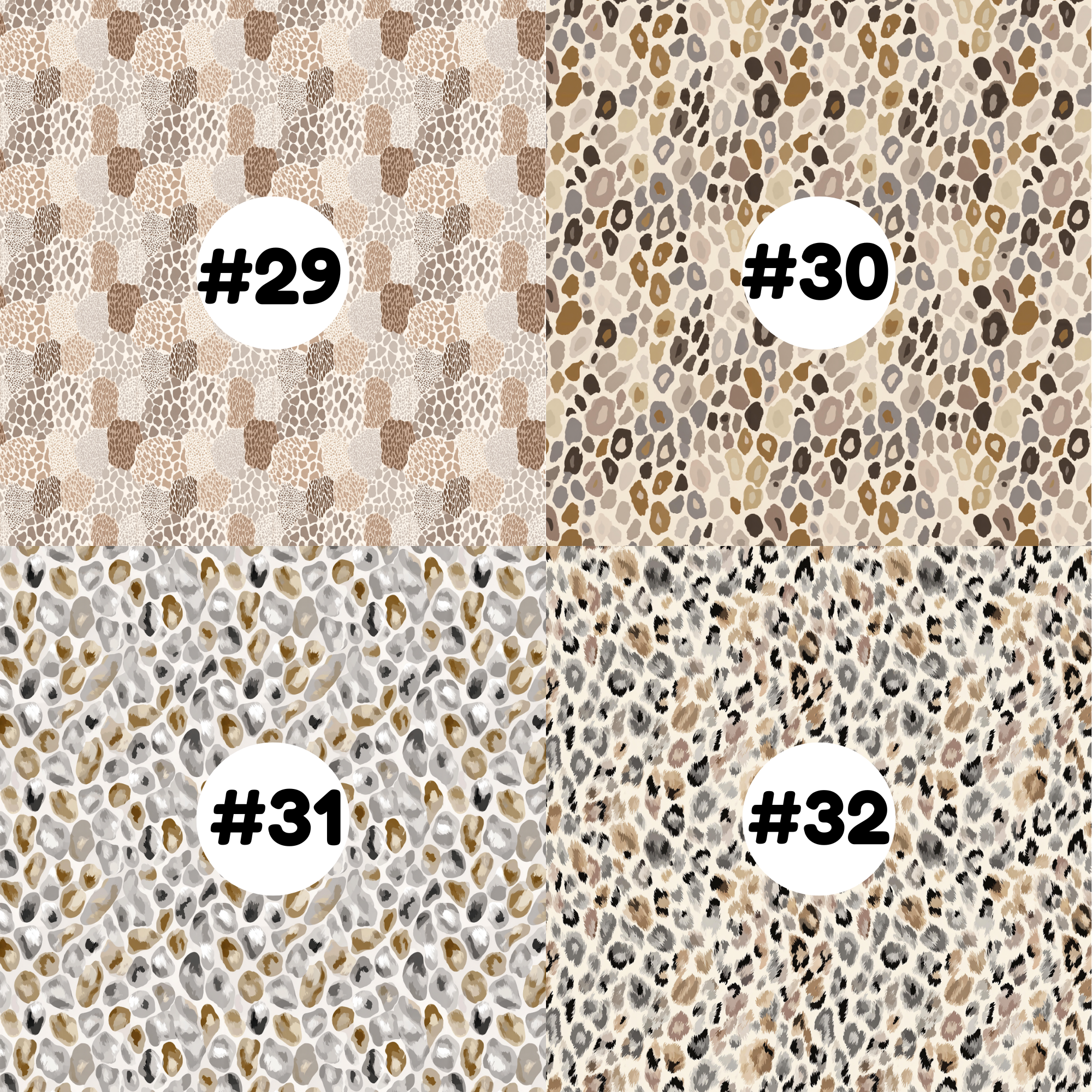 Hypoallergenic Tape-Neutral Animal Prints