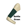 Cotton jersey armband in bottle green colour. picc line cover is displayed on a mannequin arm. the words bottle green to indicate colour 