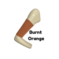 Cotton jersey armband in burnt orange colour. picc line cover is displayed on a mannequin arm. the words burnt orange  to indicate colour