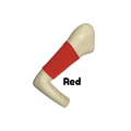 Cotton jersey armband in red colour. picc line cover is displayed on a mannequin arm. the words red to indicate colour