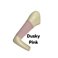 Cotton jersey armband in dusky pink colour. picc line cover is displayed on a mannequin arm. the words dusky pink to indicate colour
