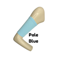 Cotton jersey armband in pale blue colour. picc line cover is displayed on a mannequin arm. the words pale blue to indicate colour