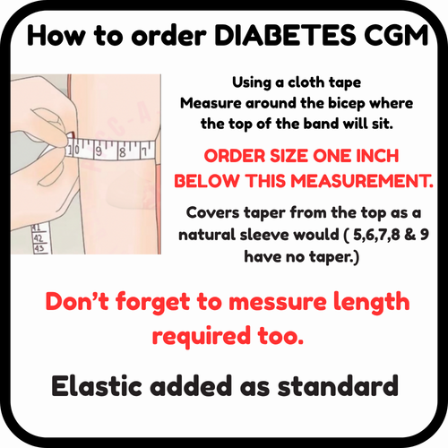 Diabetes CGM-Blue Butterfly Scuba Spandex Arm Sleeve.