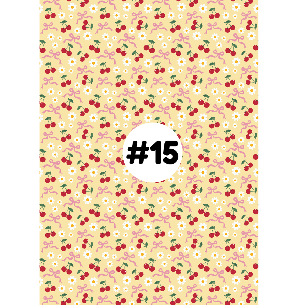 Hypoallergenic Tape-CHERRIES AND BOWS Floral