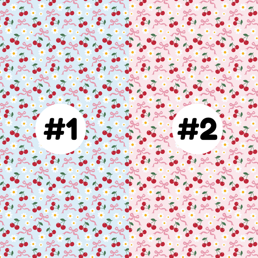 Hypoallergenic Tape-CHERRIES AND BOWS Floral