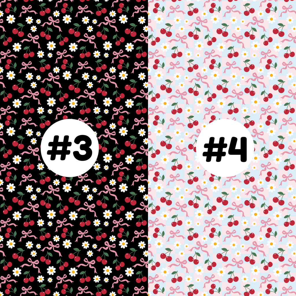 Hypoallergenic Tape-CHERRIES AND BOWS Floral