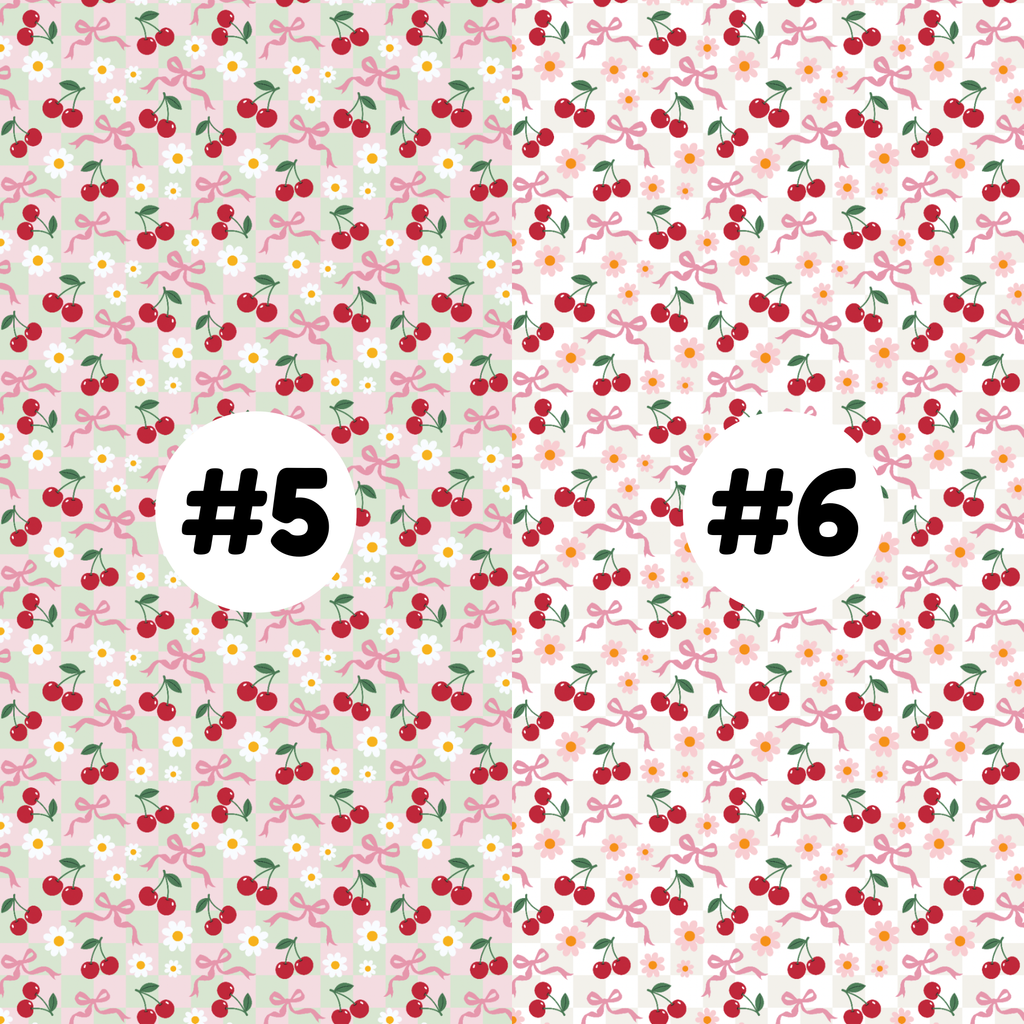 Hypoallergenic Tape-CHERRIES AND BOWS Floral
