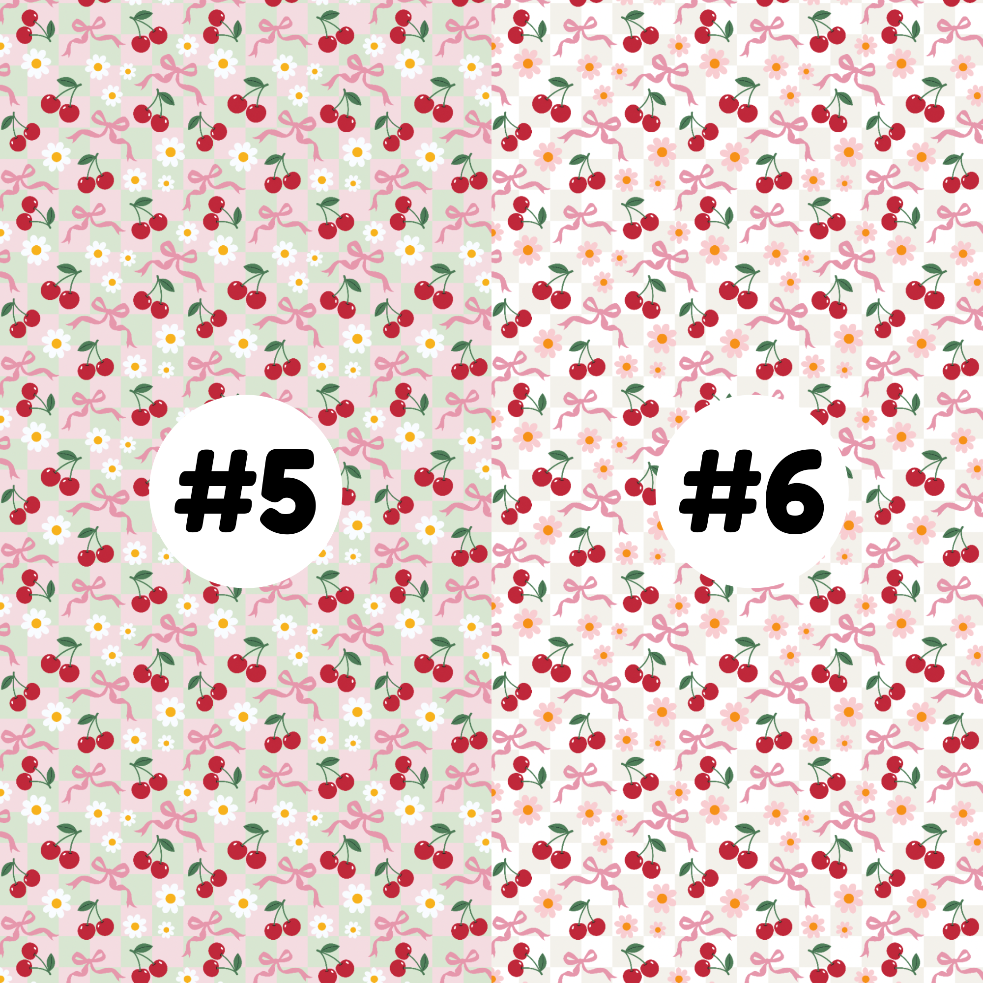 Hypoallergenic Tape-CHERRIES AND BOWS Floral