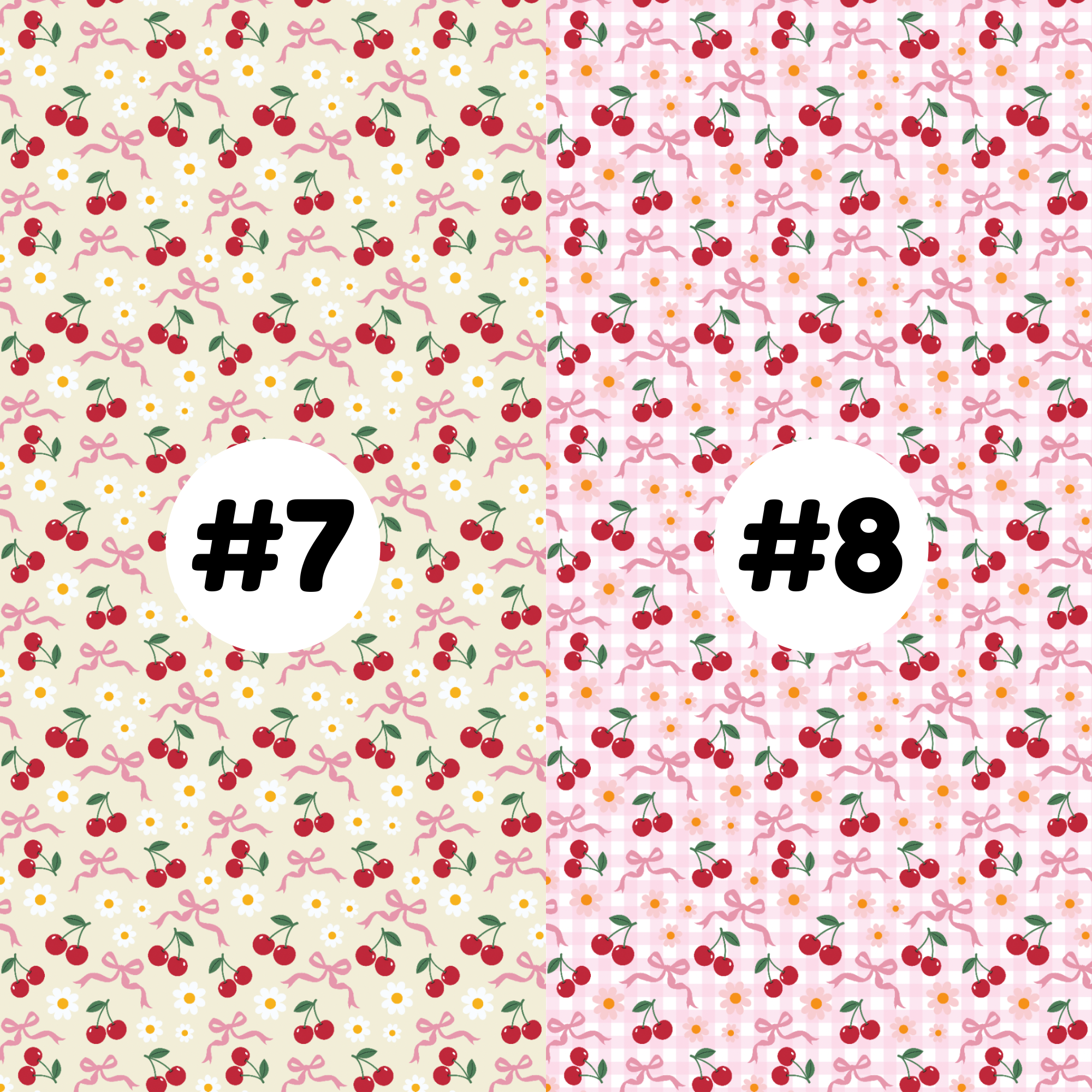 Hypoallergenic Tape-CHERRIES AND BOWS Floral
