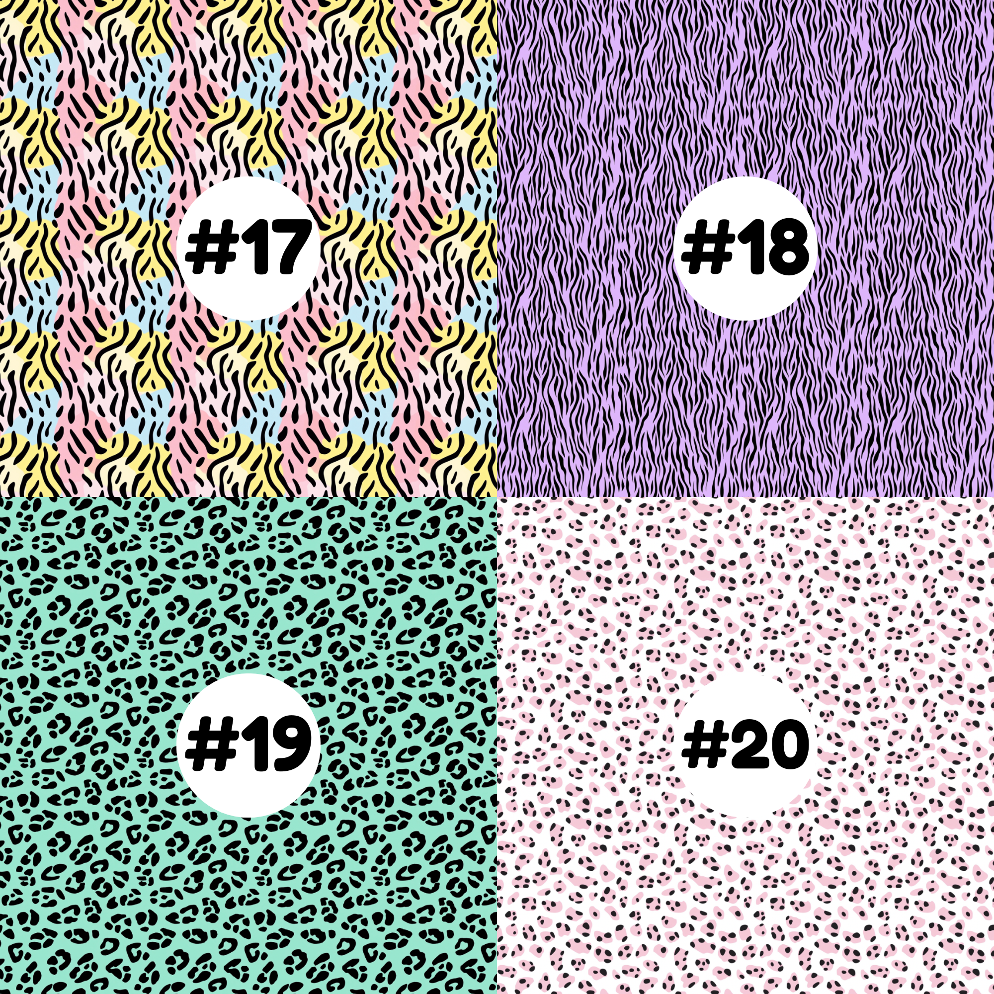 Hypoallergenic Tape-PASTEL Animal Prints