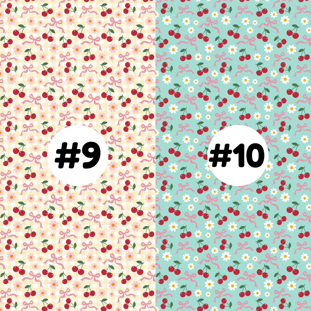 Hypoallergenic Tape-CHERRIES AND BOWS Floral