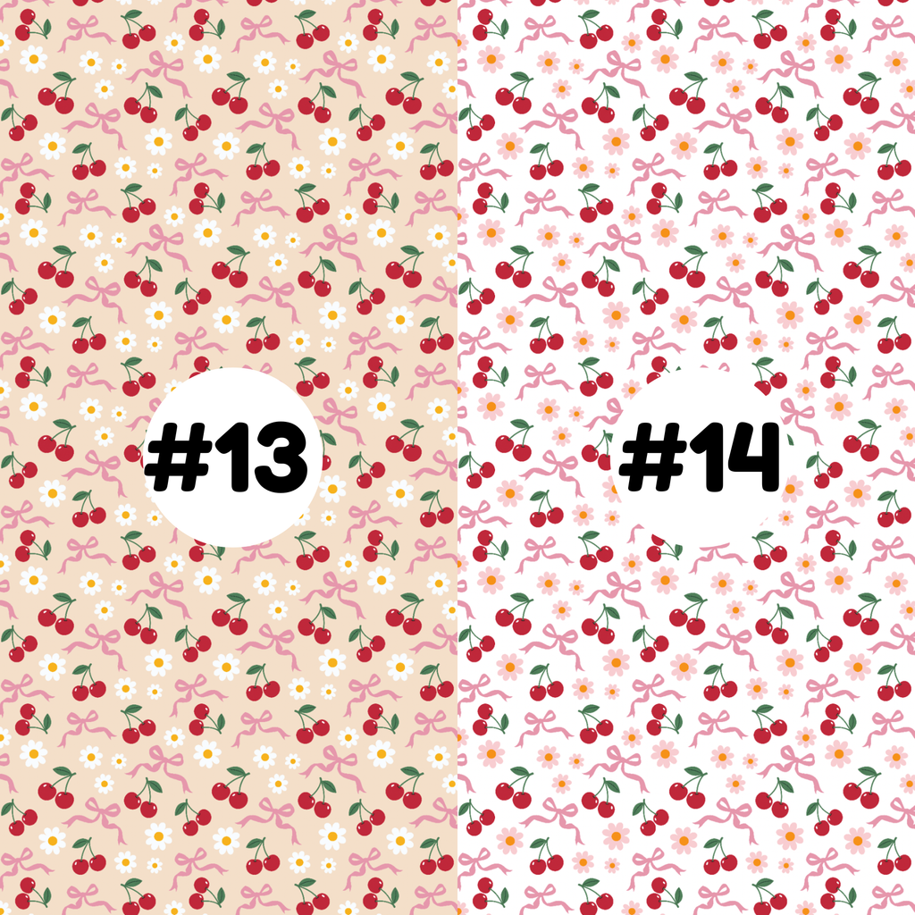 Hypoallergenic Tape-CHERRIES AND BOWS Floral
