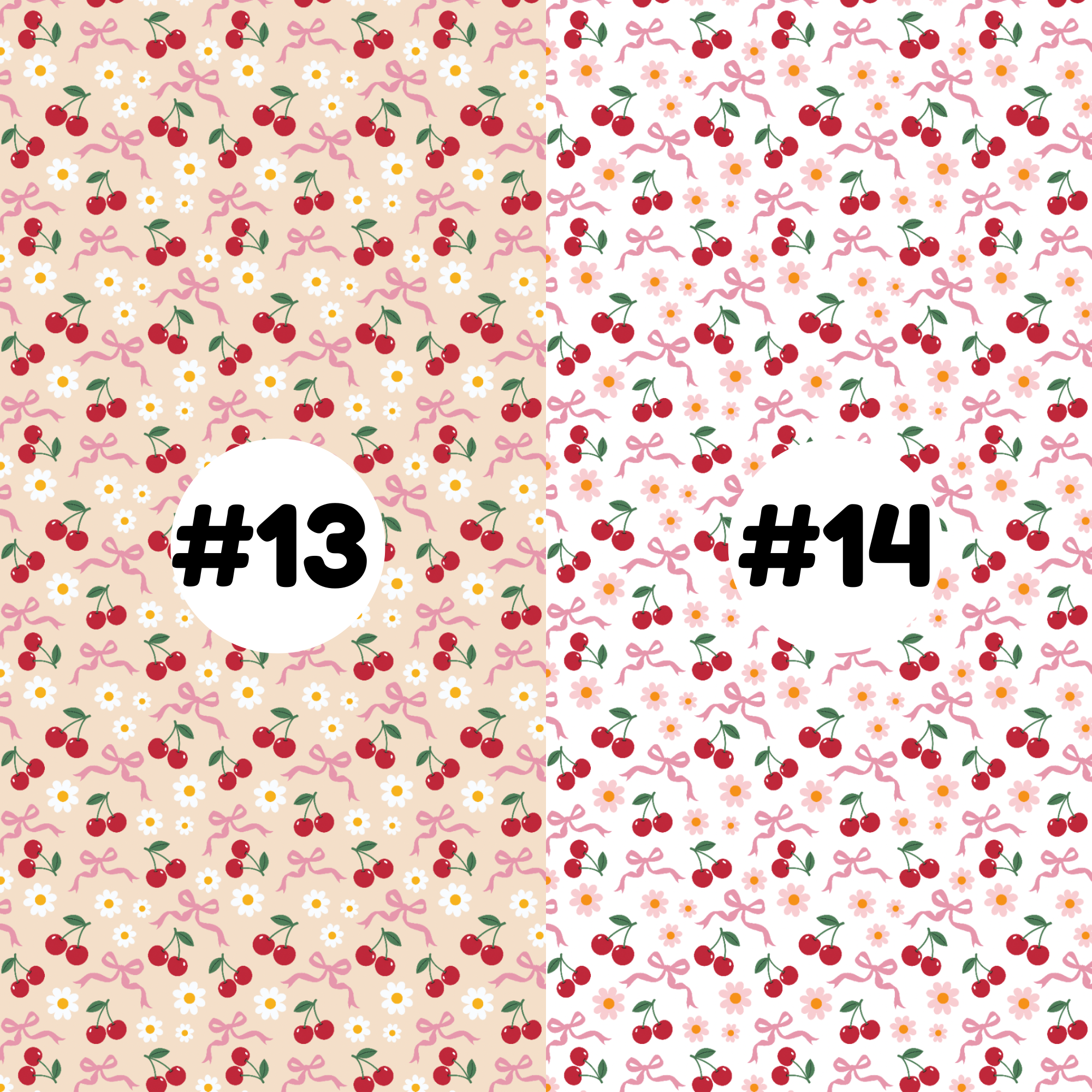 Hypoallergenic Tape-CHERRIES AND BOWS Floral