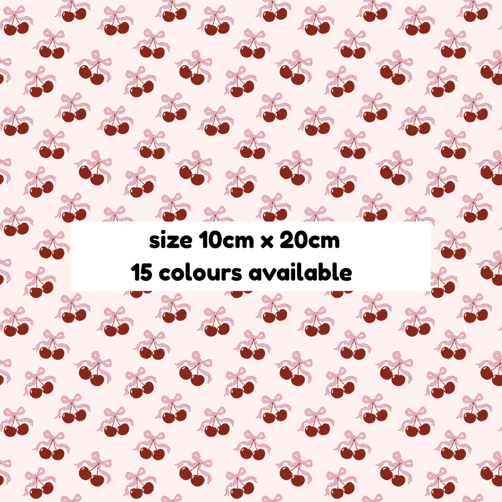 Hypoallergenic Tape-Cherry Bows
