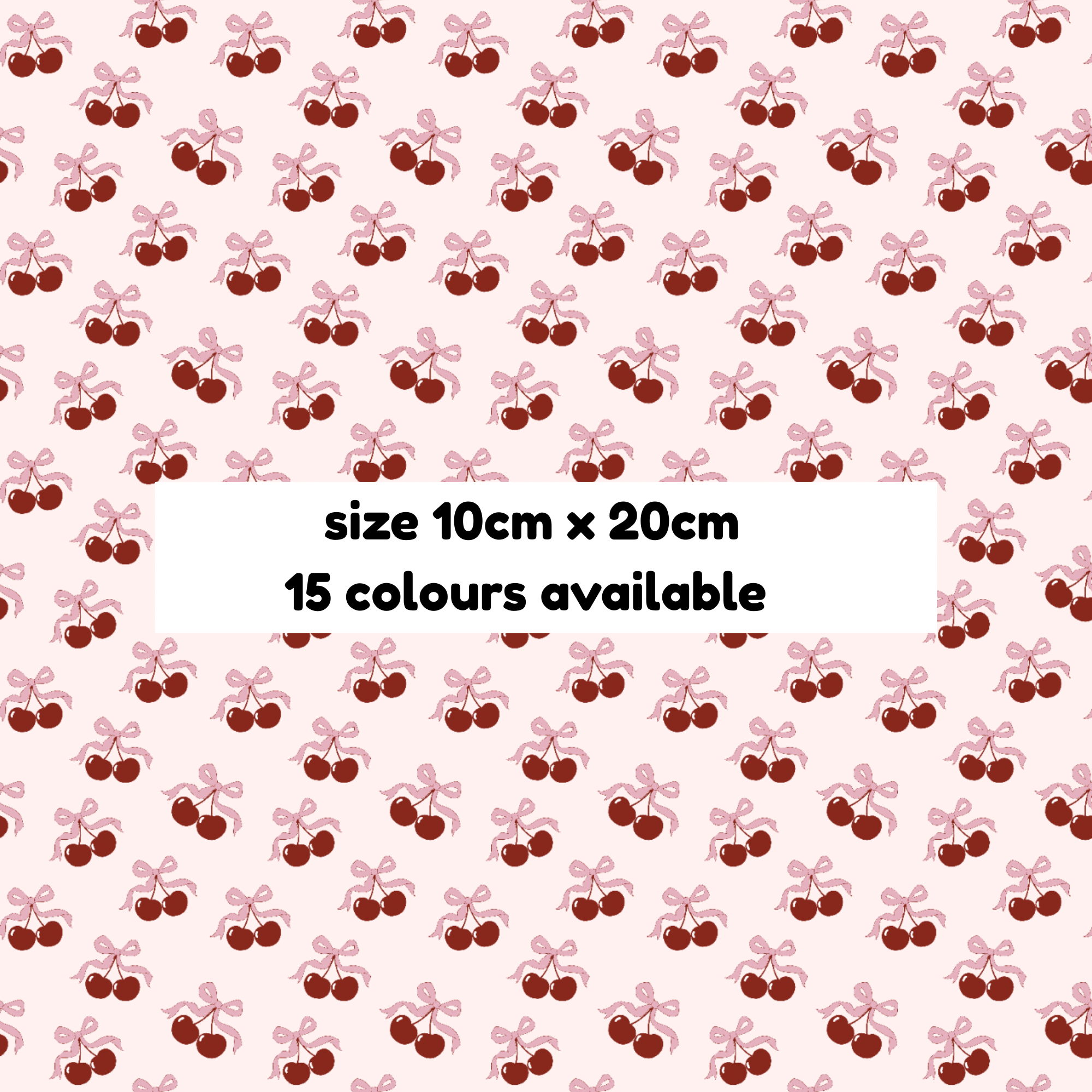Hypoallergenic Tape-Cherry Bows