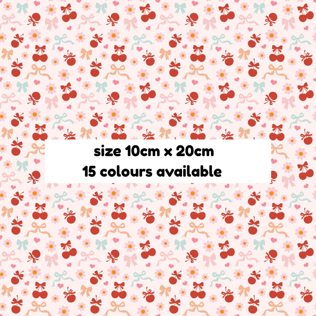 Hypoallergenic Tape-Cherry Ribbon Hearts