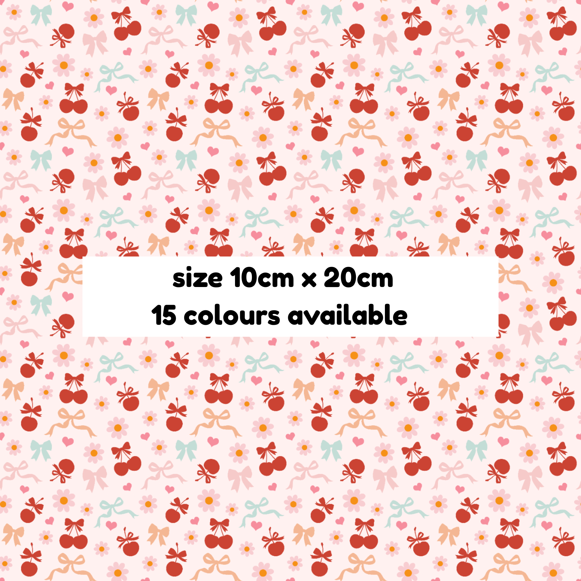 Hypoallergenic Tape-Cherry Ribbon Hearts