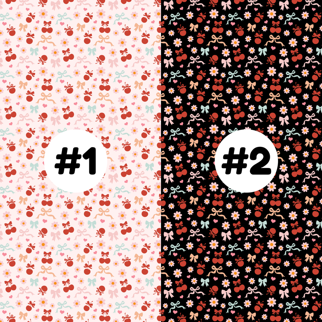 Hypoallergenic Tape-Cherry Ribbon Hearts