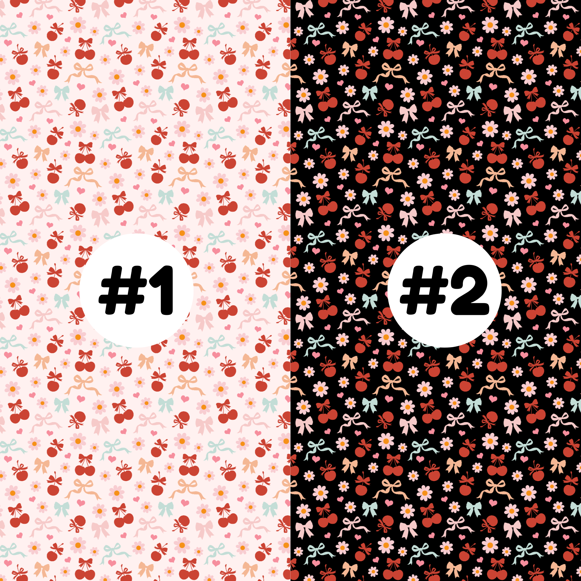 Hypoallergenic Tape-Cherry Ribbon Hearts