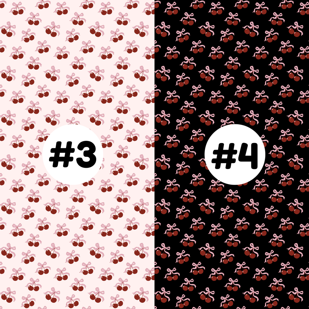 Hypoallergenic Tape-Cherry Bows