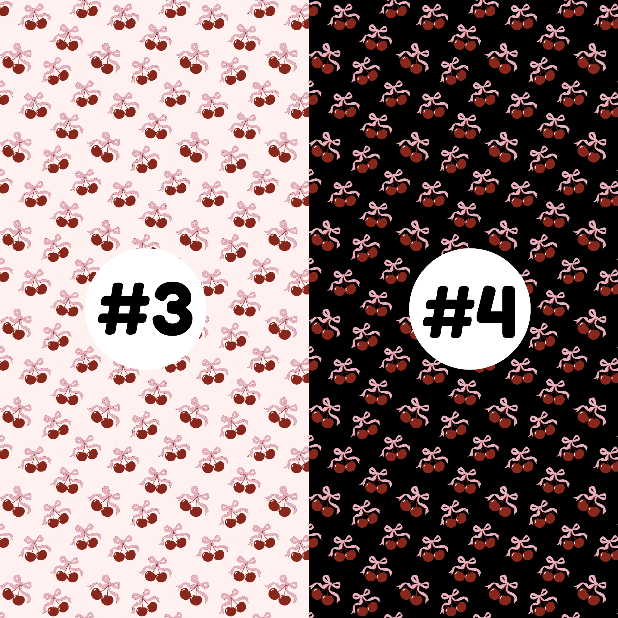 Hypoallergenic Tape-Cherry Bows