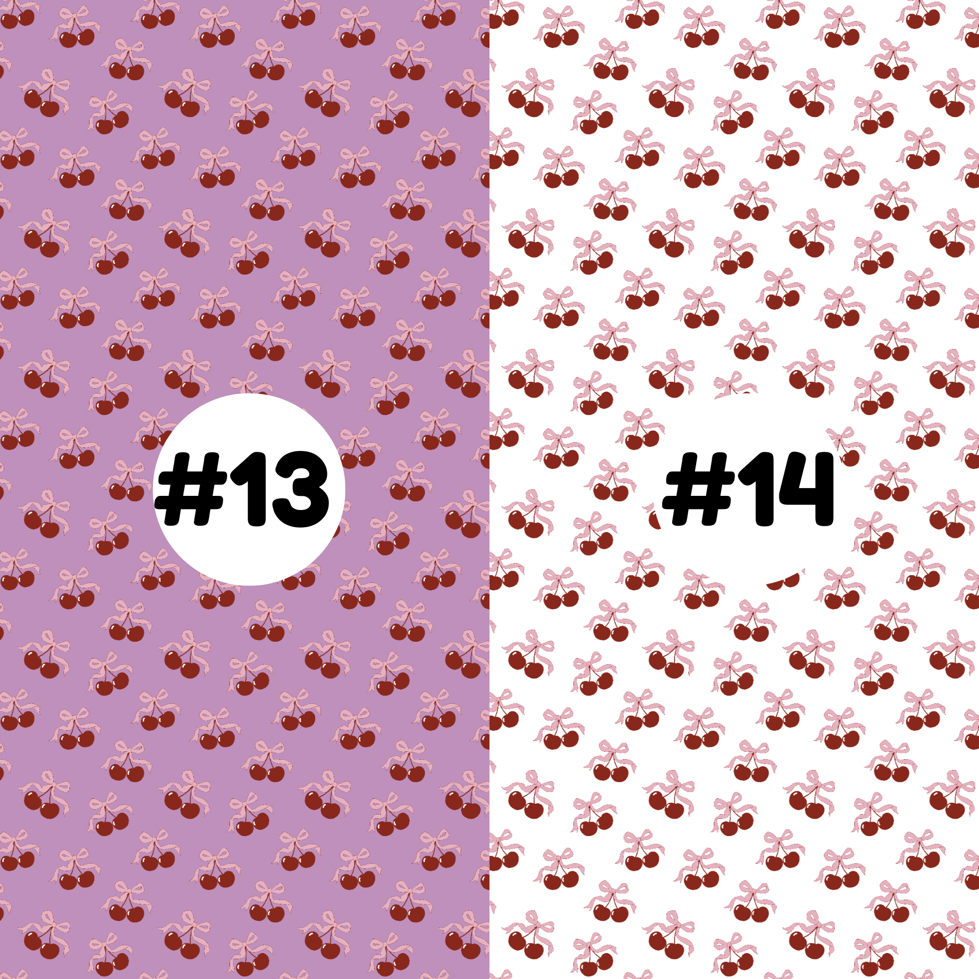 Hypoallergenic Tape-Cherry Bows