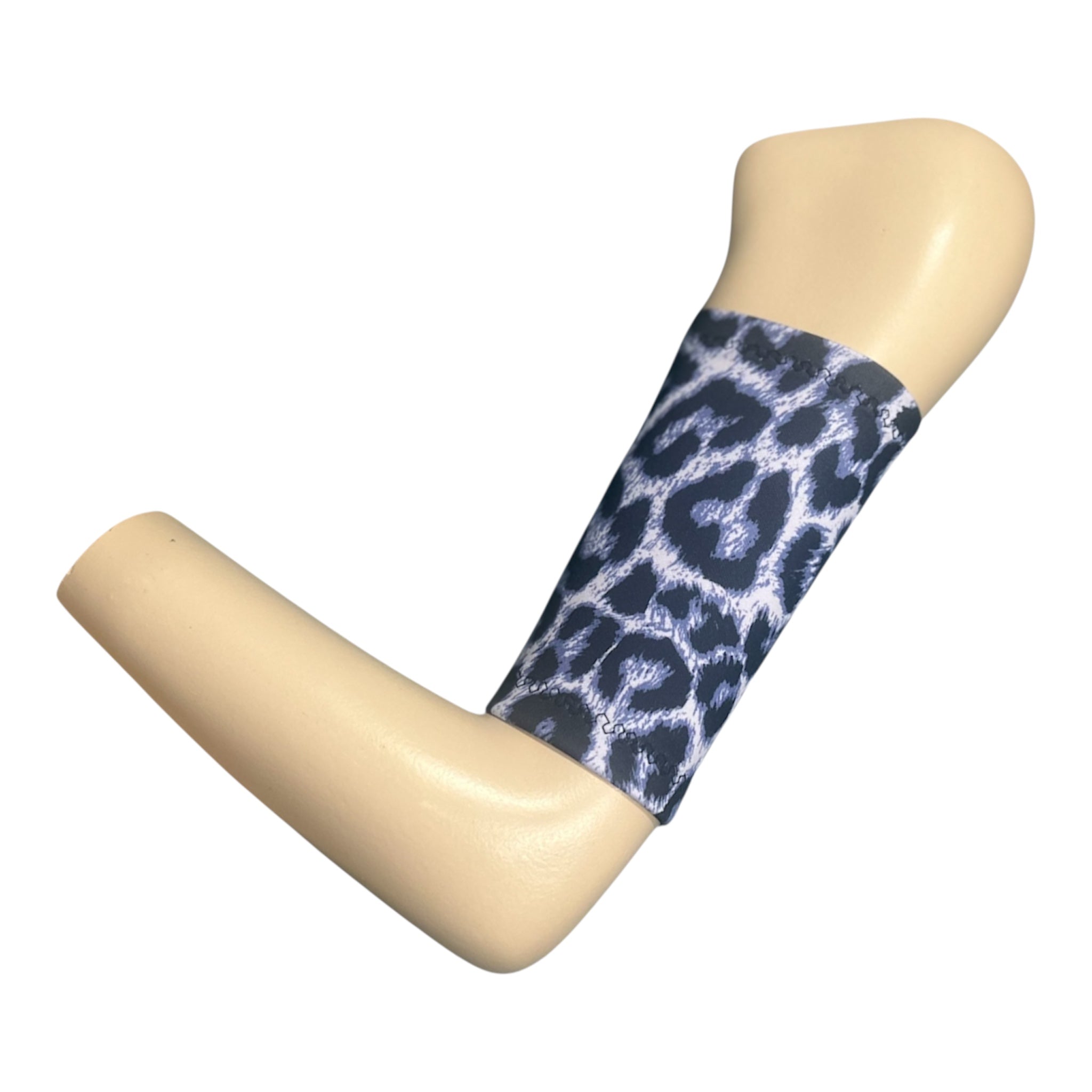Diabetes CGM-Blue Leopard Scuba Spandex Arm Sleeve.