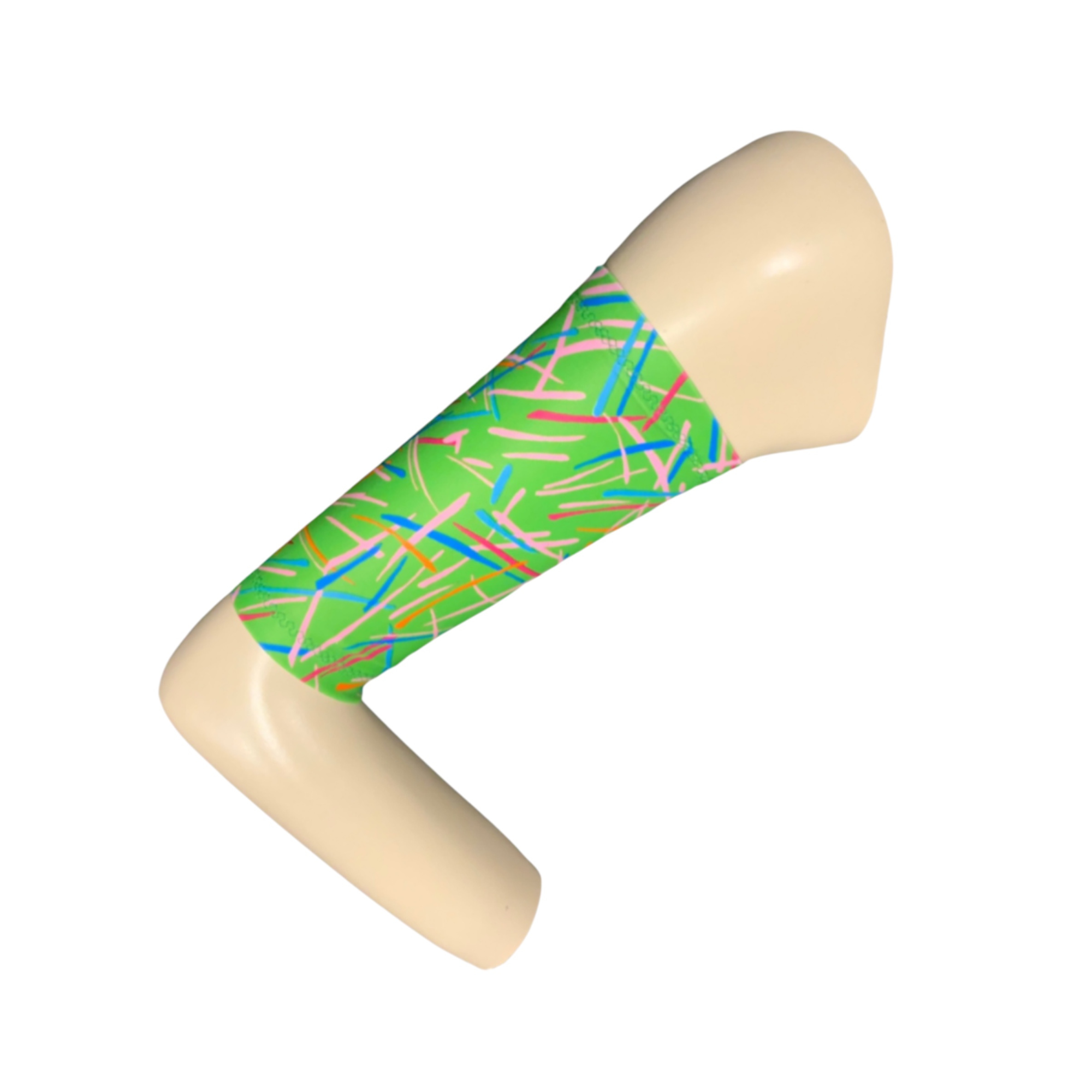 Spandex PICC Line Cover-Green Abstract Arm Sleeve.