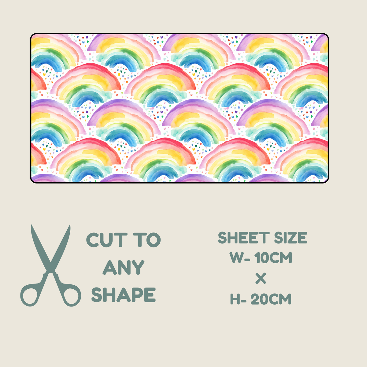 Rainbow Print Tubie Tape | Hypoallergenic