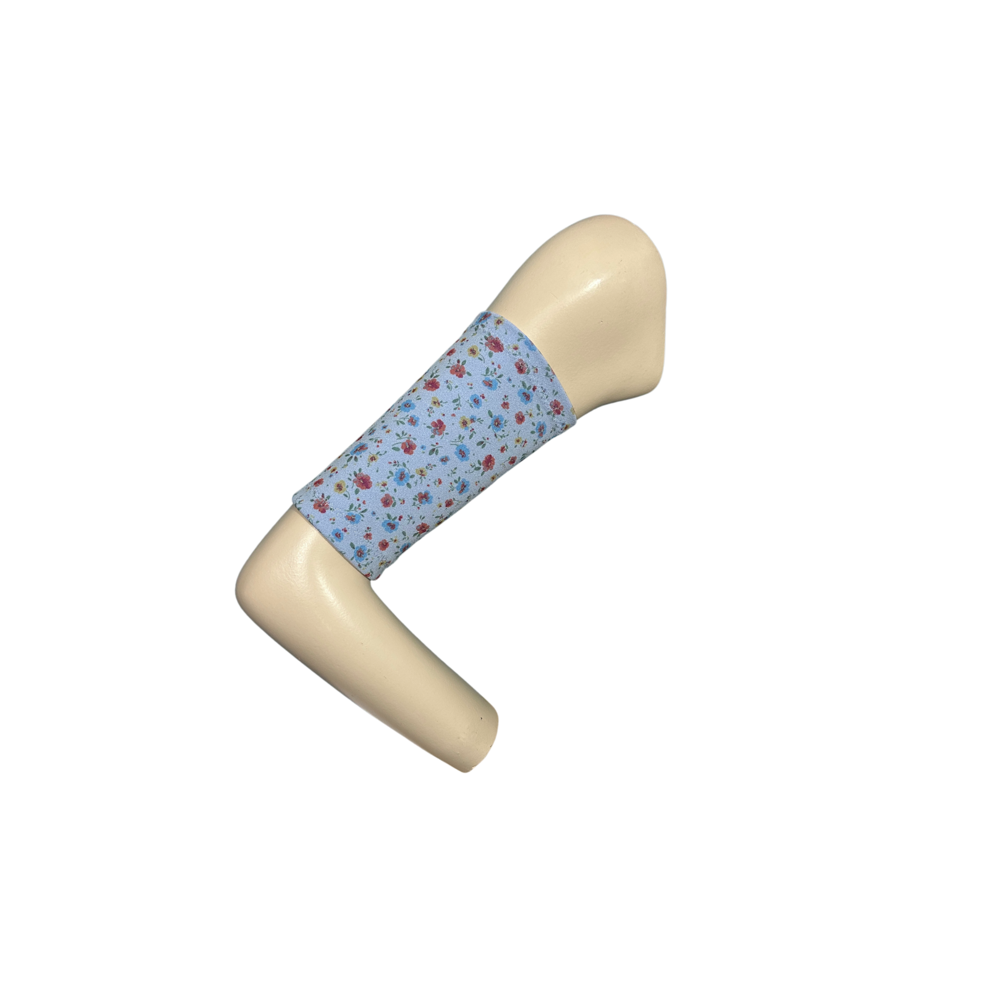 Diabetes CGM-Blue Ditsy Floral Scuba Spandex Arm Sleeve.